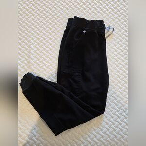 Womens Figs Black Zamora Jogger Scrub Pants Size:L/tall